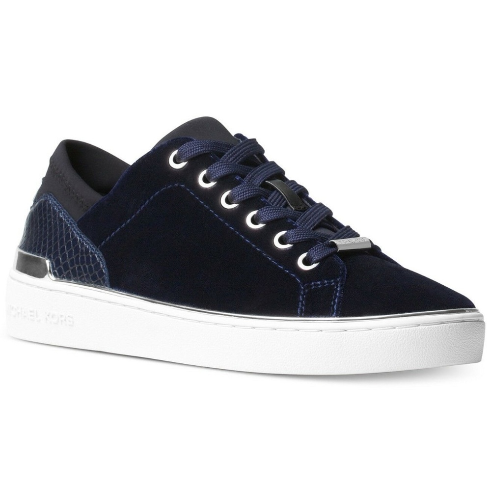 Michael Kors Scout Sneakers Velvet Navy NEW IN BOX